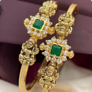 PREMIUM QUALITY MATTE FINISH AD STONE LAKSHMI BANGLE